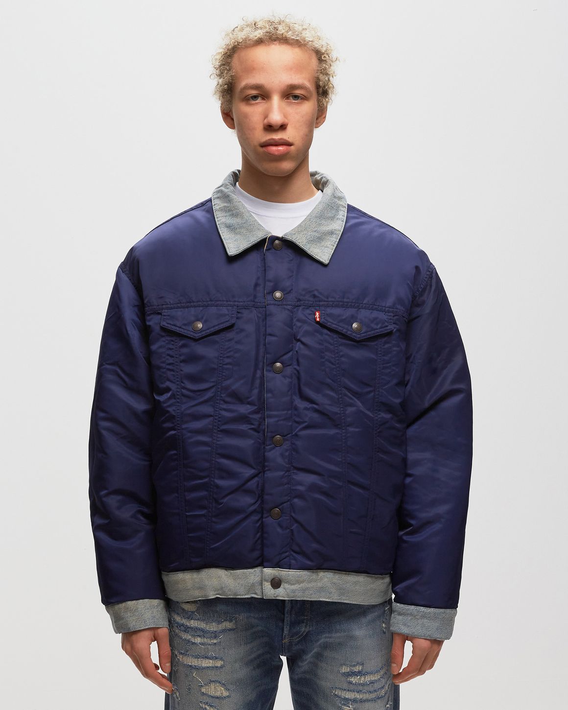 Levis X Clot Reversible Denim Puffer Tr