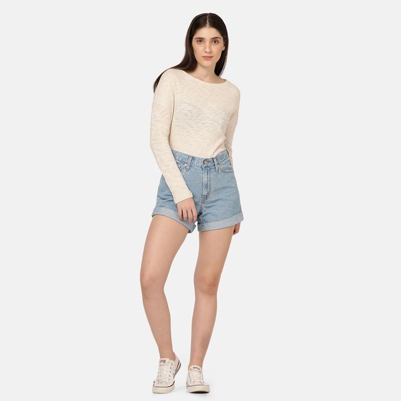 Levi'S® Rolled 80’S Mom Shorts Back To Blue A55640006 Vaquero Corto Mujer