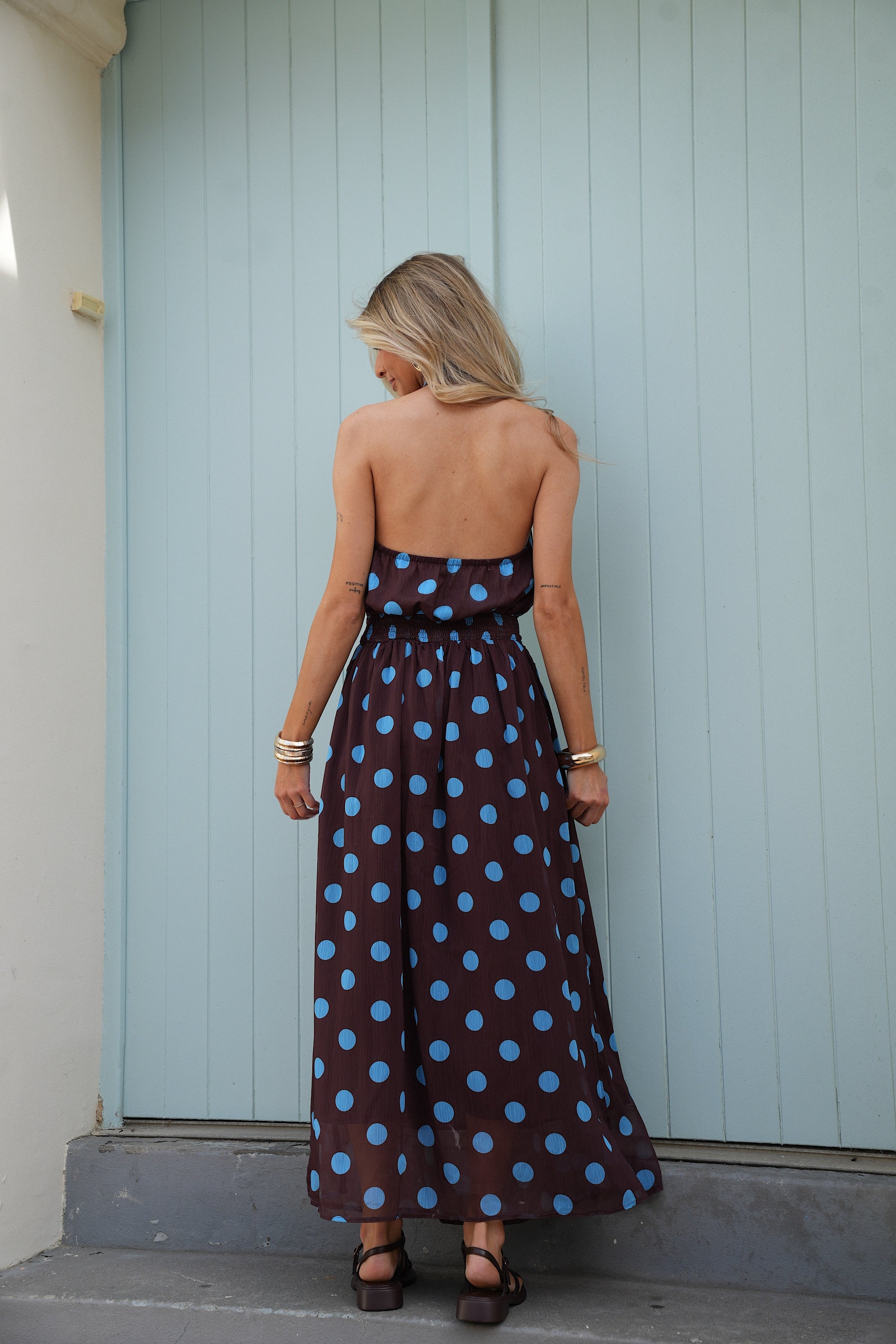 Robe À Pois Eve - Chocolat