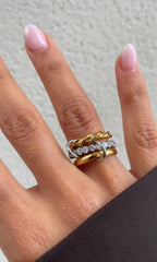 Anello couture intrecciato