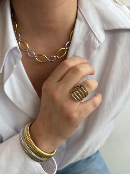 Bague Stria - Doré Ou Bicolore