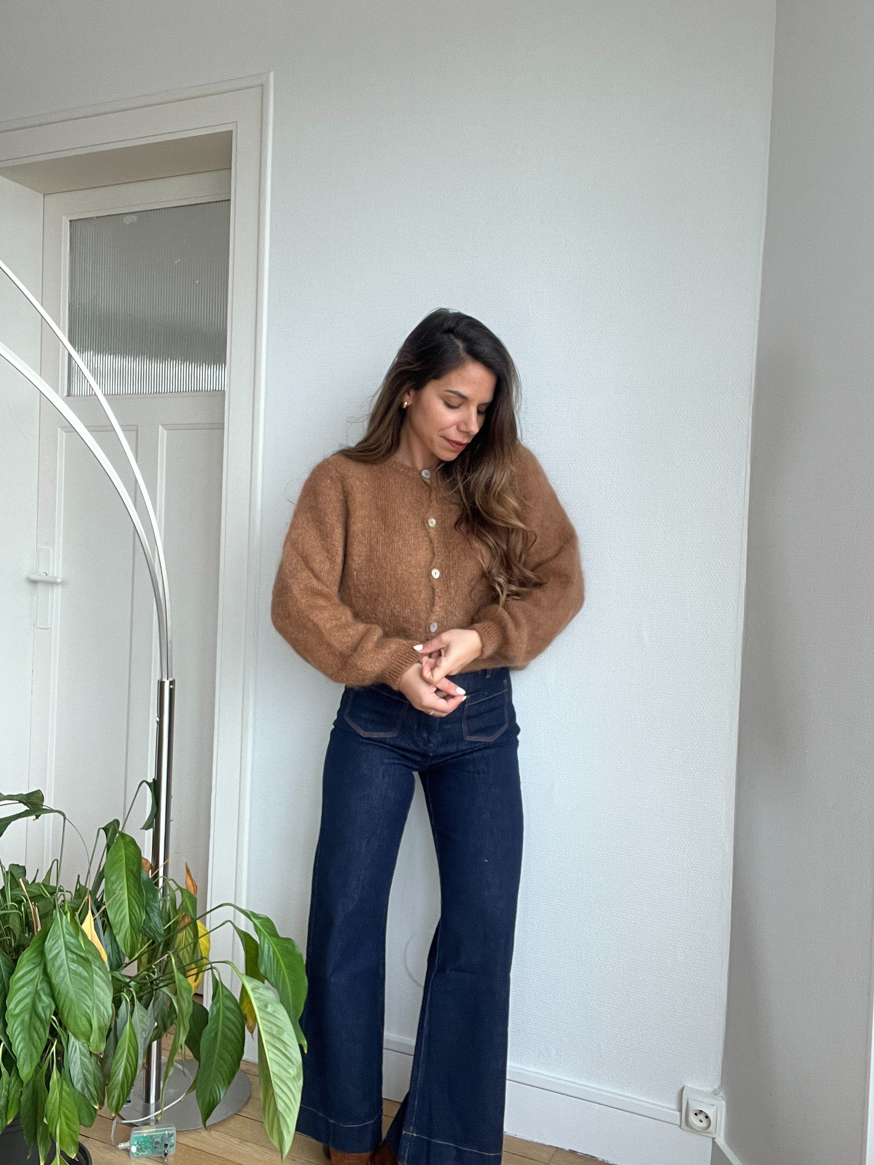 Maille En Laine Bianca Camel