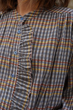 Colette Blue/Yellow Check Blouse