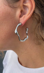 Bone Hoop Earrings
