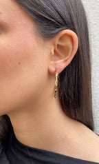 Thin Braided Hoop Earrings