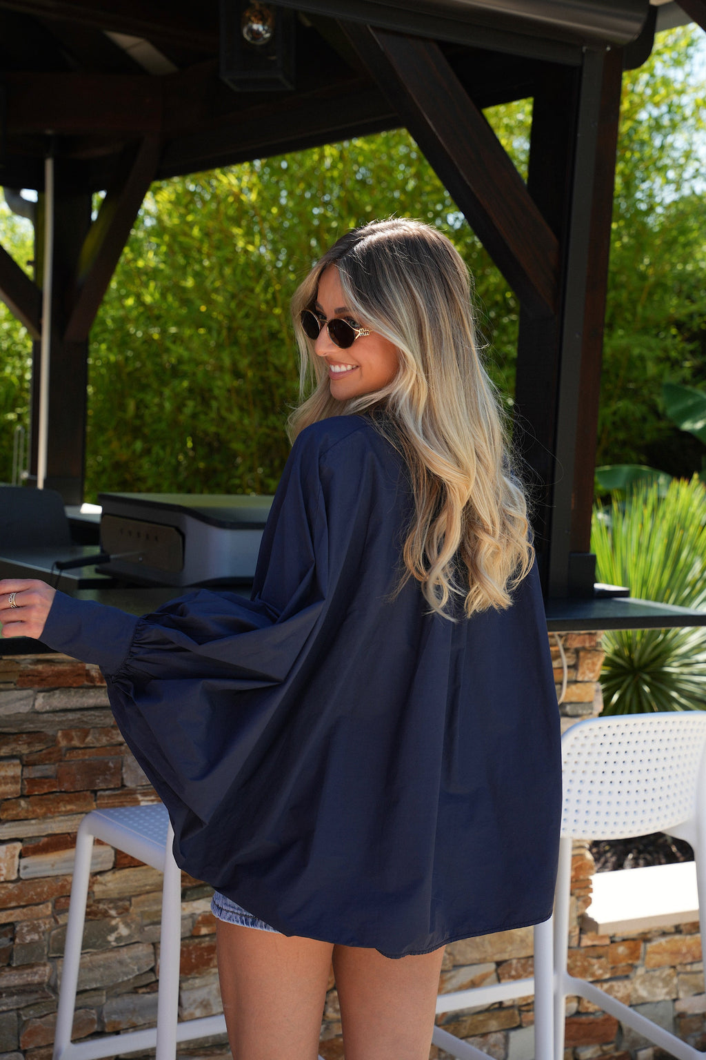 Chemise Ample Lycia - Marine
