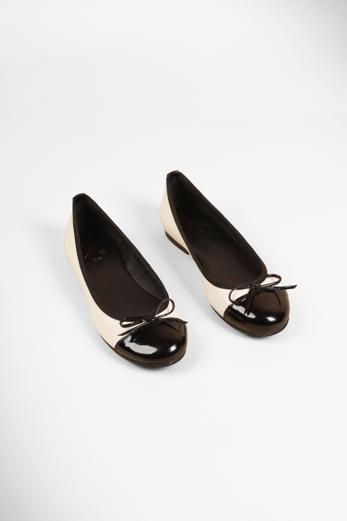 Ballerines Cara Black And - White