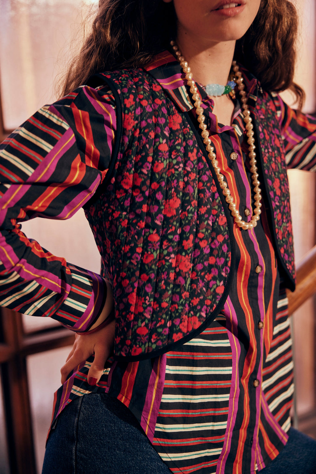 Vest Ravel - Fleurs Ikat