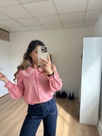 Anaëlle Claudine Collar Vichy Blouse