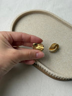 Vintage Christian Dior Earrings - Gold Twisted Knot
