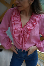 Blouse vichy rouge Stella