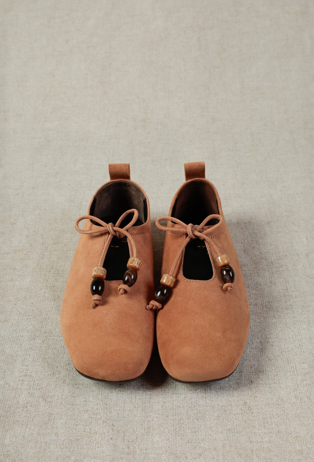 Katy Beads Ballet Flats - Camel