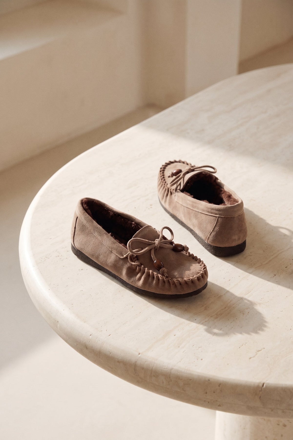 Mocassins Binita Beads - Taupe