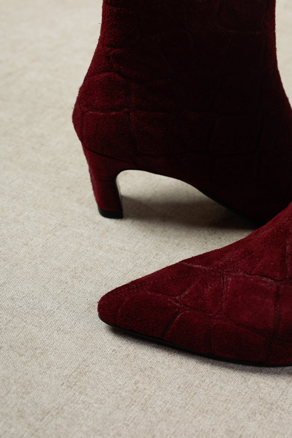Botas Dina - Burgundy Croco