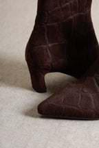 Botas Dina - Chocolate Croco