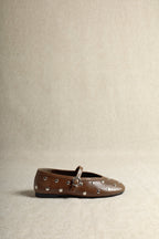 Alli Studs Ballet Flats - Moss Green