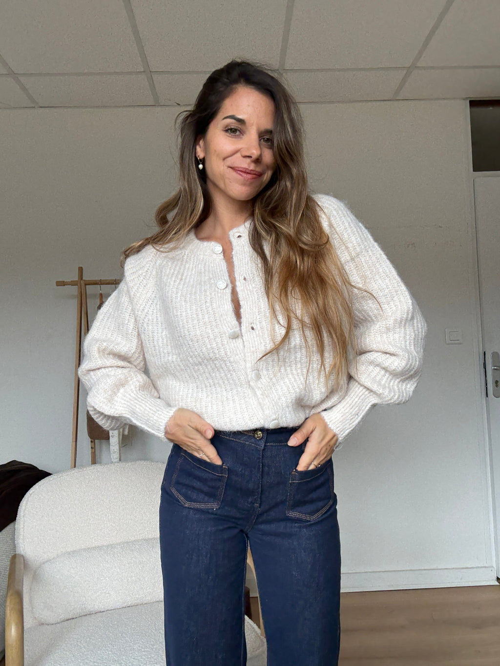 Beige Irène Cardigan
