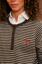 Pull Marinière Katia - Marron