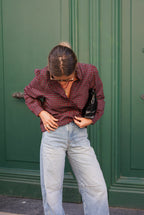Philippine Checkered Blouse Red/Dark Green