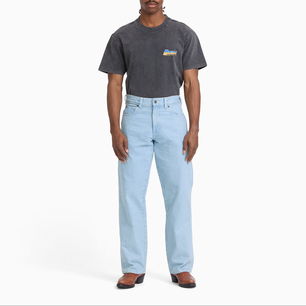 954 Relaxed Straight Work Jeans - Khaki Tinted Blue