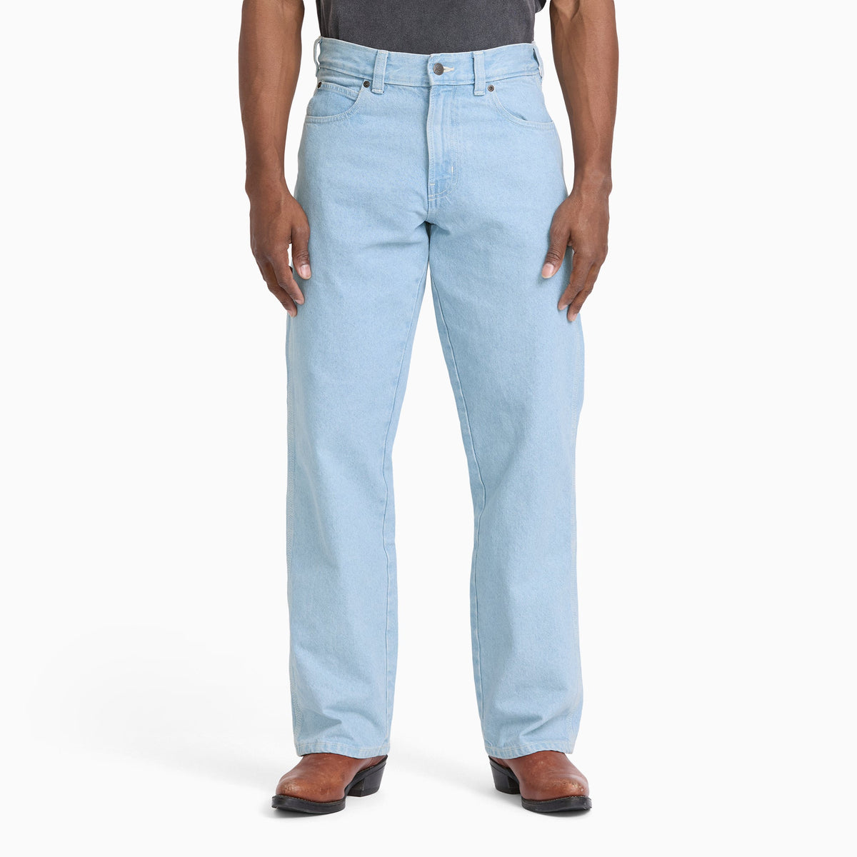 954 Relaxed Straight Work Jeans - Khaki Tinted Blue