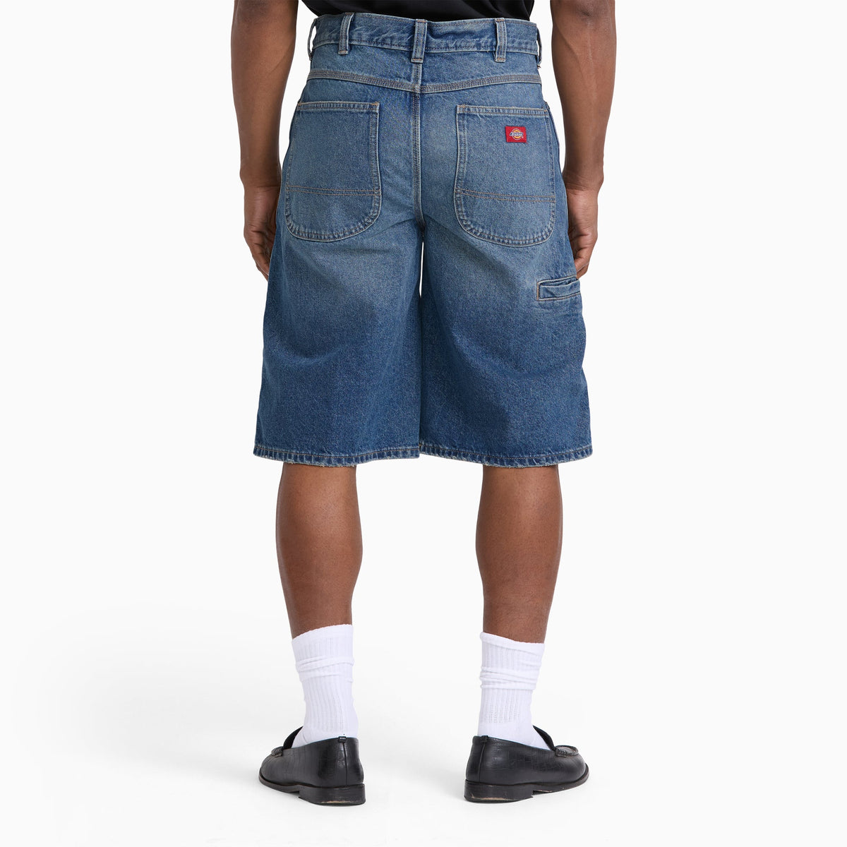 958 Loose Denim Shorts, 13" - Khaki Tinted Blue