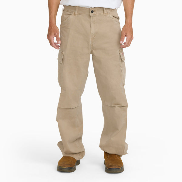 Pantaloni cargo 247 ampi e dritti tinti in capo - Sabbia del deserto - Uomo