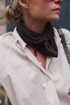 Blusa Rayas Léna Moca/Crudo