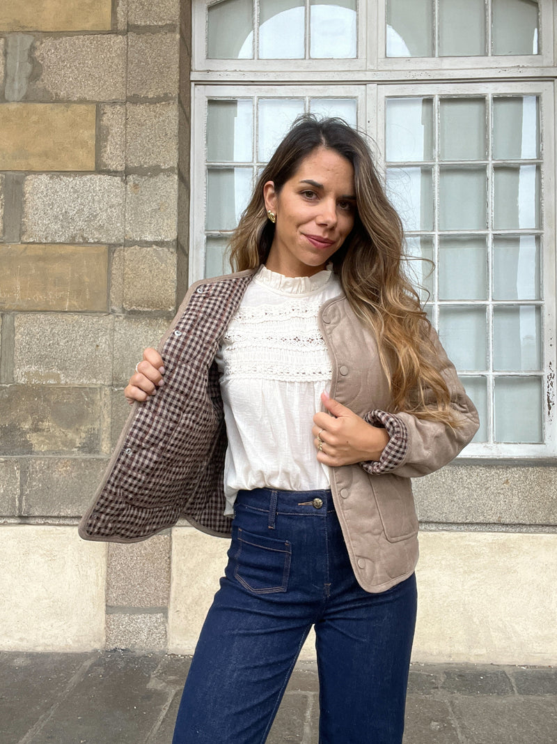 Veste Matelassée Marron Clara