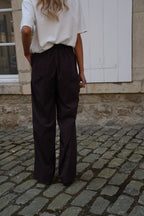 Pantalon Ample Meryam - Prune