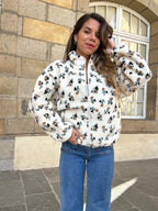 Chaqueta de borreguito con flores Eva