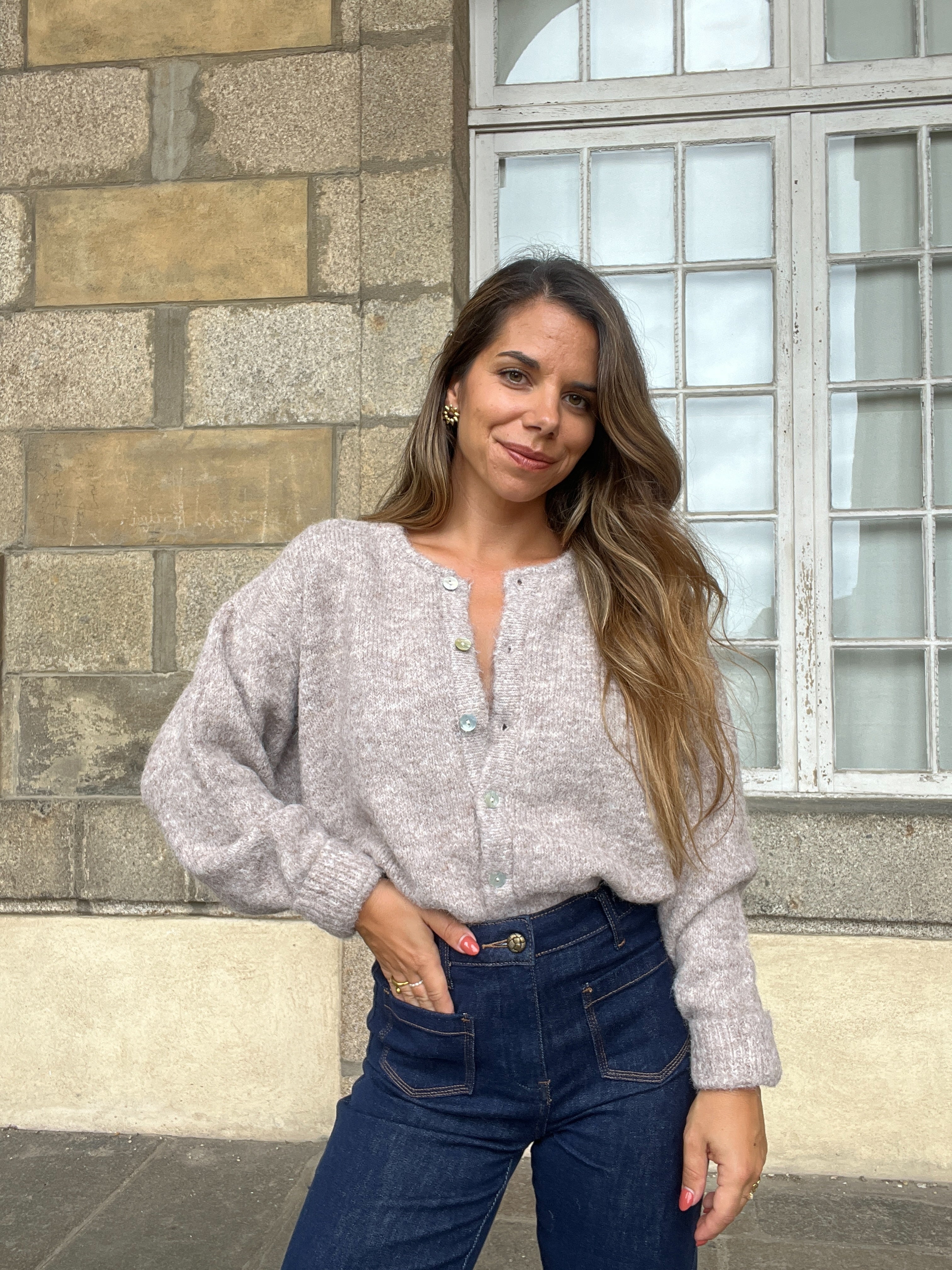 Charlie Taupe Cardigan
