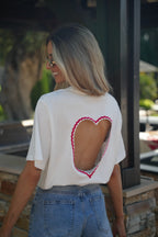 T-Shirt Cœur Love - Blanc
