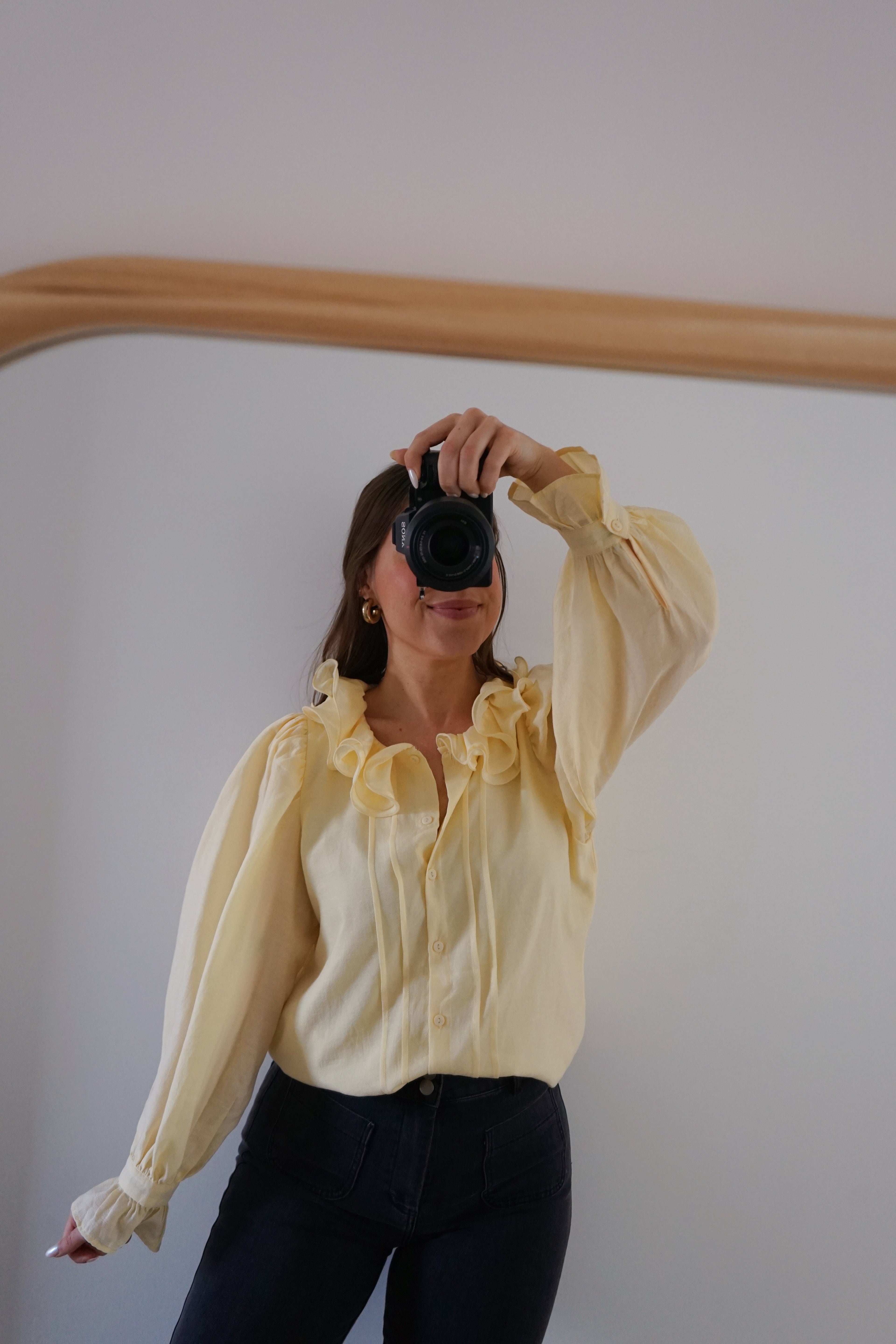 Blouse Brune jaune pâle