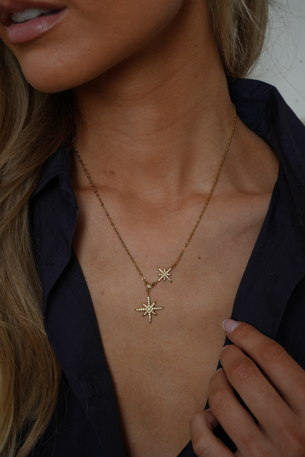 Collier Acier - Lys Doré