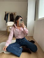 Blusa a rayas Colette rosas y blancas