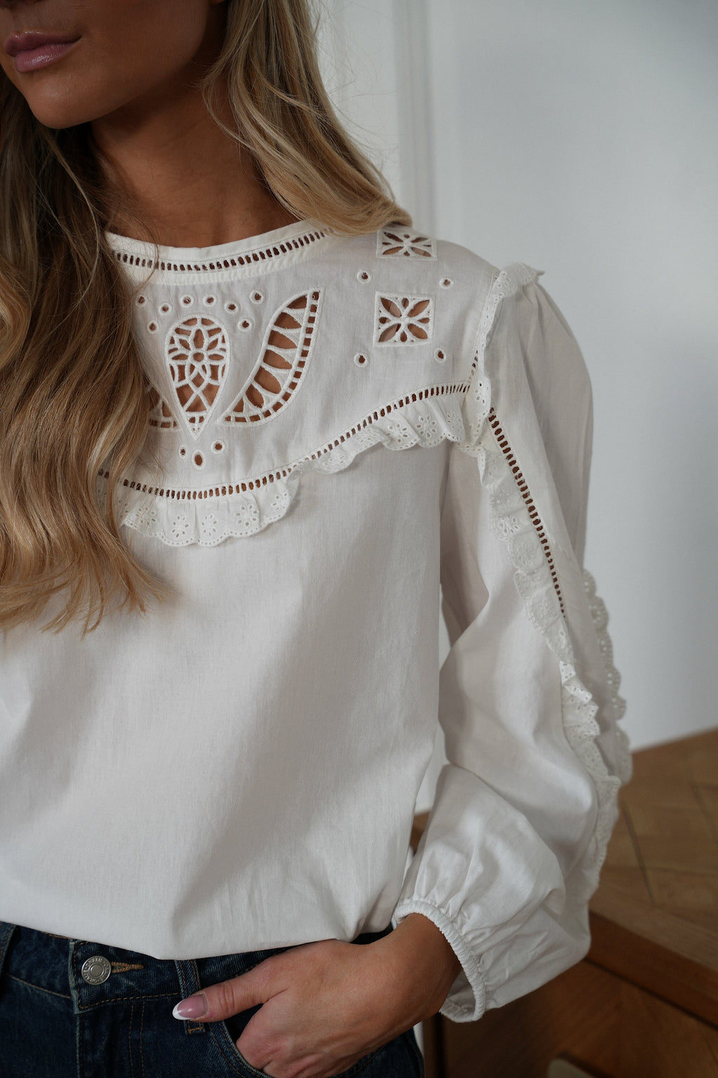 Inés Blanche - Blusa Bordada