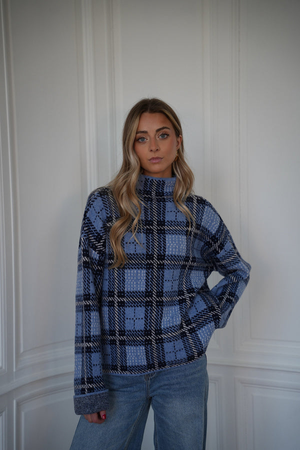 Maglione A Quadri Nala - Blu