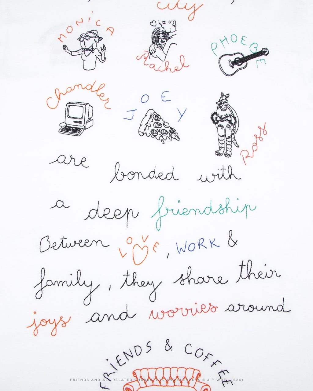 T-Shirt "Friends And Coffee" Friends X Mlb Patureau