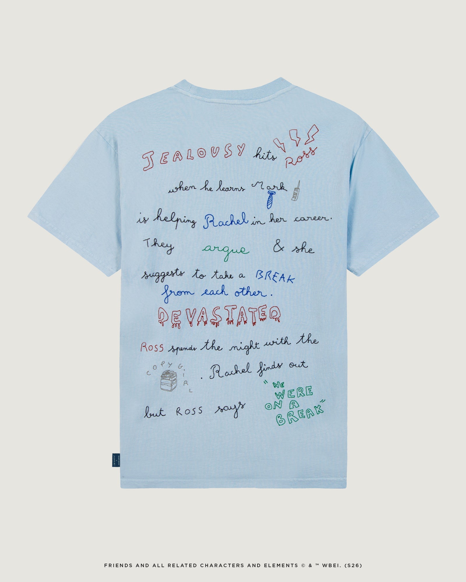 "Rachel And Ross" Friends X Mlb Patureau T-Shirt