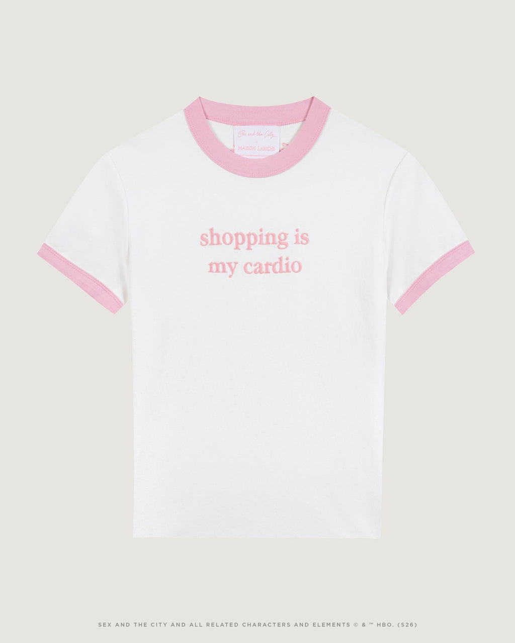 Camiseta "Shopping Is My Cardio" Satc X Mlb Montherlant