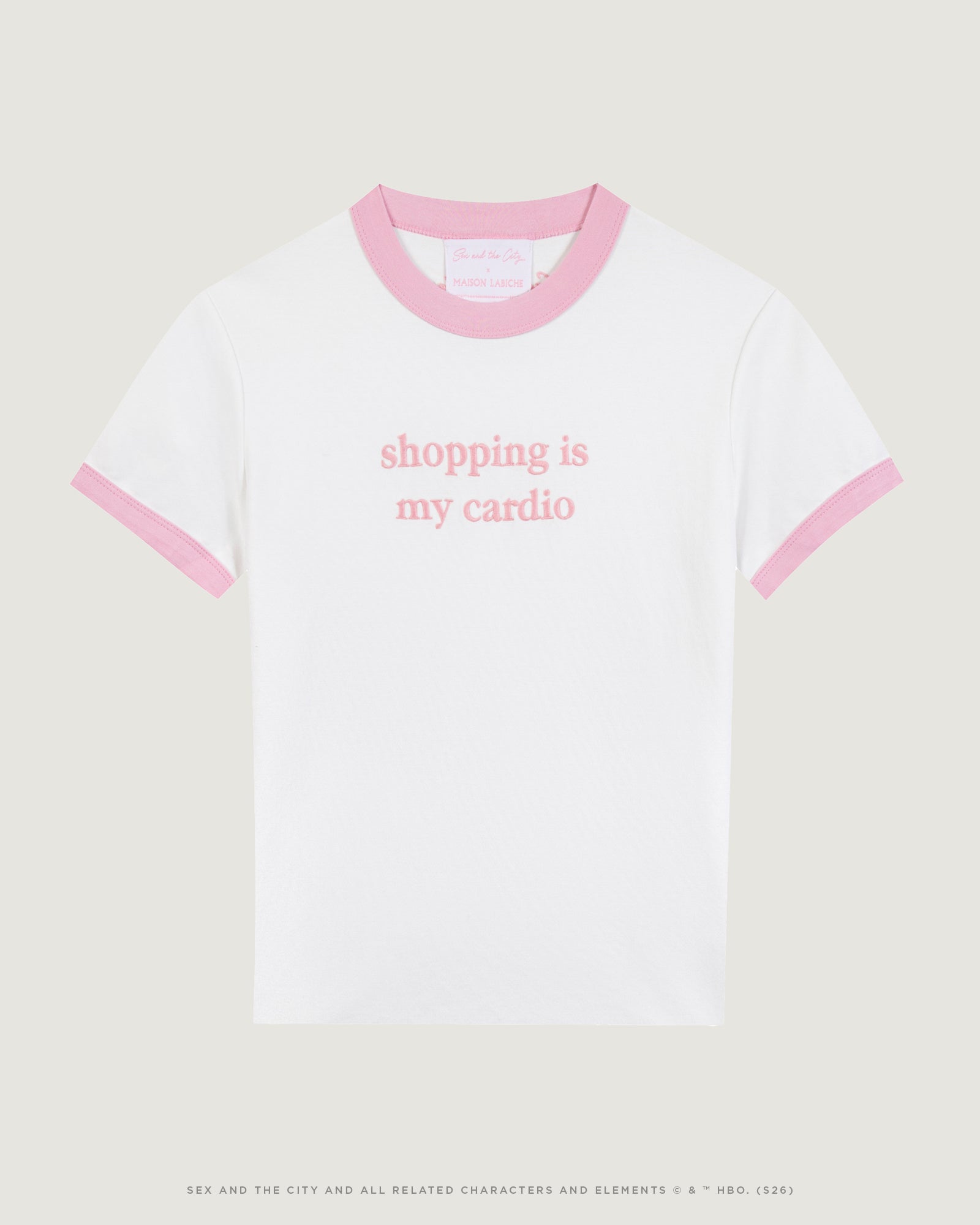 Camiseta "Shopping Is My Cardio" Satc X Mlb Montherlant