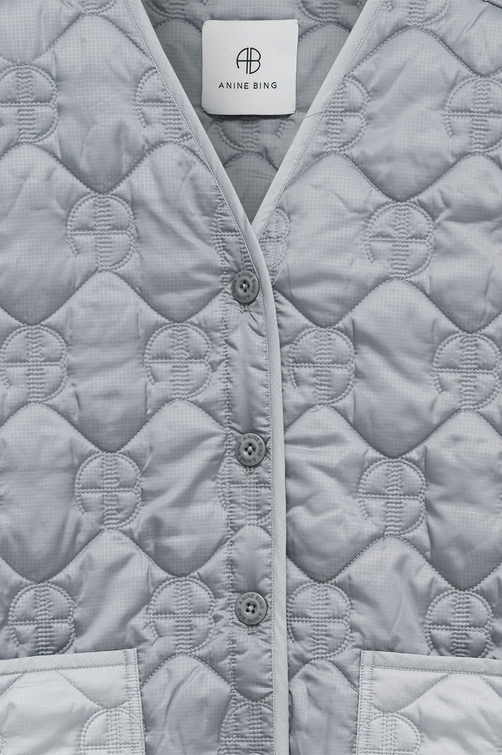 Andy Gilet Monogramme - Gris