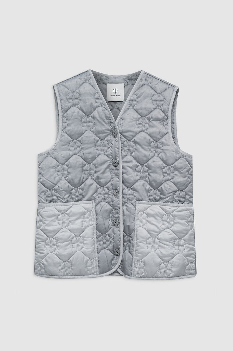Andy Gilet Monogramme - Gris