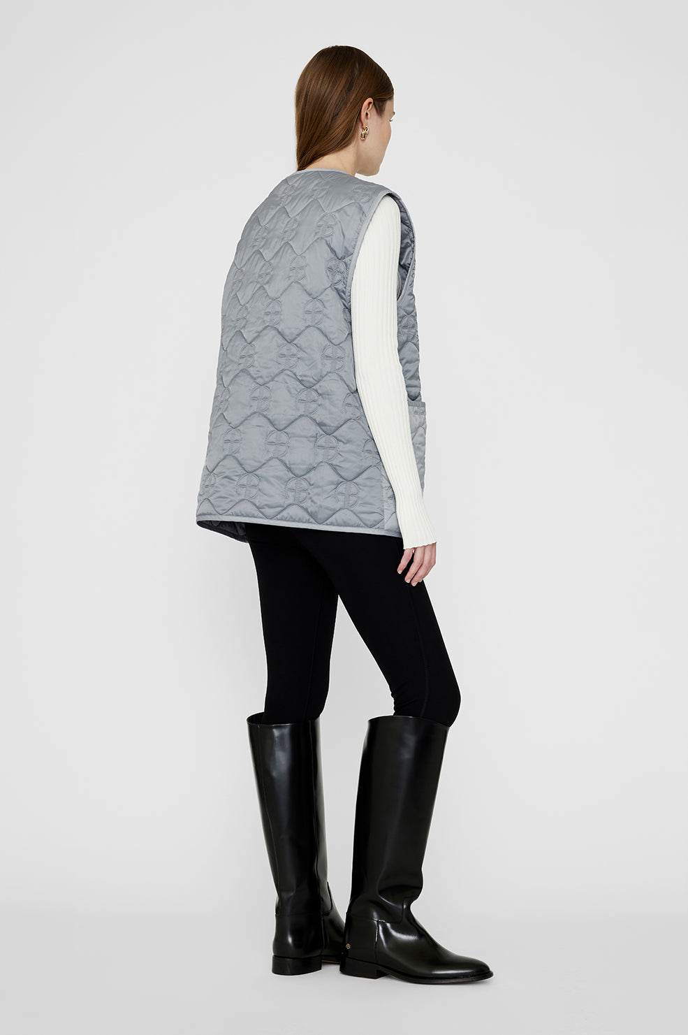 Andy Gilet Monogramme - Gris