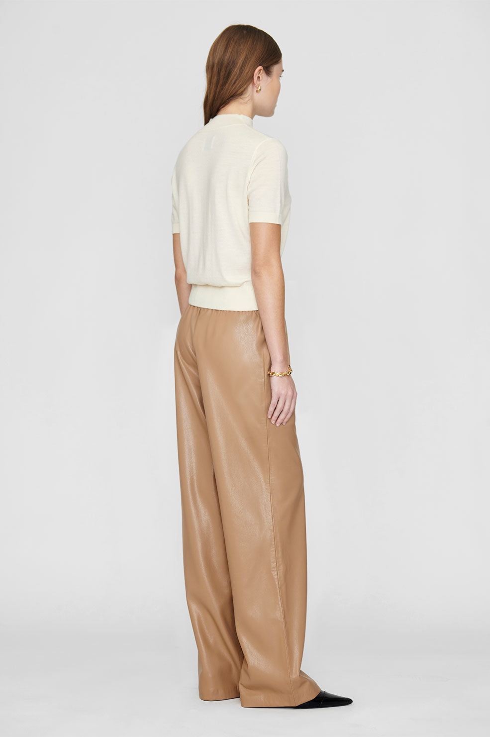 Koa Trousers - Butter Caramel Vegan Leather