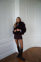 Manteau Fourrure Soanne - Prune