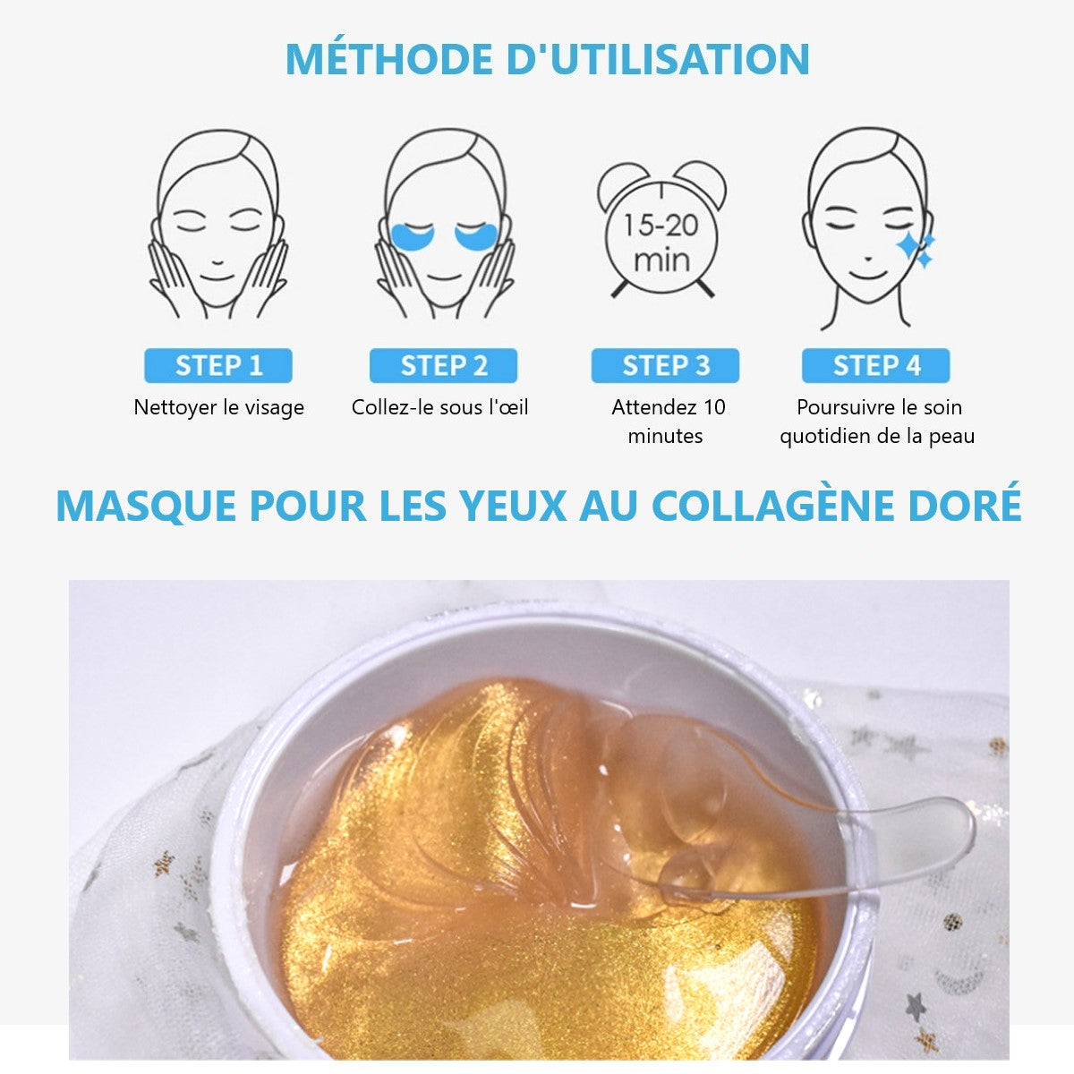 Patch Yeux Gold Collagène 60Pièces