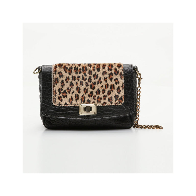 Sac À Bandoulière Gaby - Motif Leopard Noir