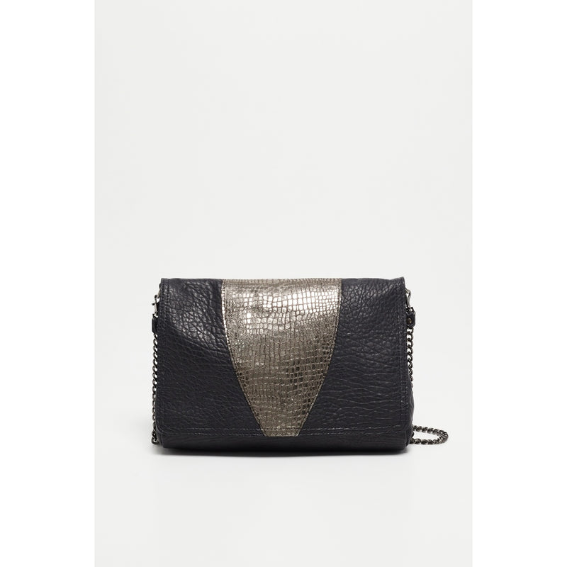 Bolso de hombro Chamy - Negro/Plata